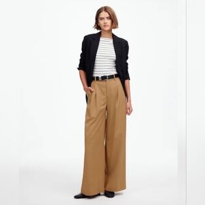 Madewell Harlow Super Wide Leg Pant Trouser In Brushed Twill